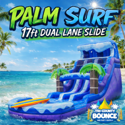 17 Ft. Palm Surf Dual Lane Slide (WET/DRY)